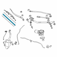 OEM 2015 Honda Odyssey Rubber, Blade (550Mm) Diagram - 76632-TK8-A04