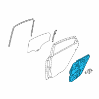 OEM 2014 Hyundai Sonata Rear Left-Hand Door Module Panel Assembly Diagram - 83471-3Q000