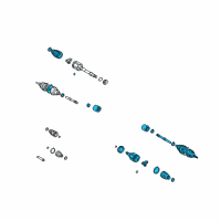 OEM 2002 Toyota Highlander Axle Shaft Assembly Diagram - 43420-48061