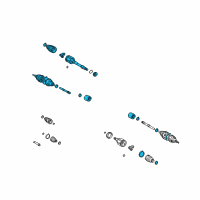 OEM Toyota Highlander Axle Shaft Assembly Diagram - 43410-48050