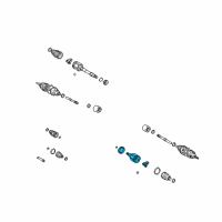 OEM Toyota Highlander Inner Joint Assembly Diagram - 43040-42020