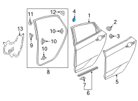 OEM 2017 Honda Civic Seal C, Door Panel Hole (25MM) Diagram - 91657-SP0-000