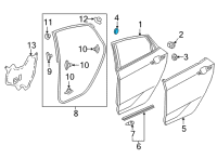 OEM 2016 Honda Civic Seal C, Door Panel Hole (25MM) Diagram - 91657-SP0-000