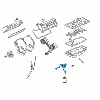 OEM 1998 Cadillac DeVille Adapter Kit-Oil Filter Diagram - 12555007