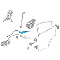 OEM 2018 Honda HR-V Cable, Rear Inside H Diagram - 72631-T7W-A01