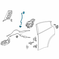 OEM 2018 Honda HR-V Rod Set L RR Door Diagram - 72653-T7A-305