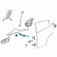 OEM Honda HR-V Cable, Right Rear Door Lock Diagram - 72633-T7A-003