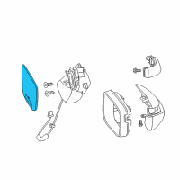 OEM 2017 Acura RDX Mirror Sub-Assembly (Flat/Bzm) (Heated) (L) Diagram - 76253-TX4-A01