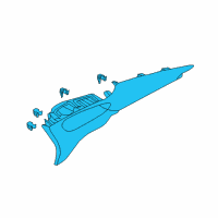 OEM Hyundai Azera Trim Assembly-Rear Pillar LH Diagram - 85850-3V105-RY