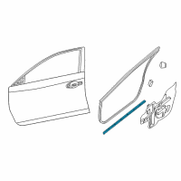 OEM 2013 Nissan Altima Seal-Front Door Parting, LH Diagram - 80839-3TA0B