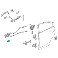 OEM 2015 Honda Civic Cap, L. Inside Handle *NH686L* (WARM GRAY) Diagram - 72161-TR3-A01ZB