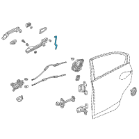 OEM 2015 Honda Civic Rod Set, R. RR. Door Latch Diagram - 72613-TR0-305