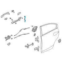 OEM Honda Civic Rod Set, R. RR. Door Latch Diagram - 72613-TR0-305