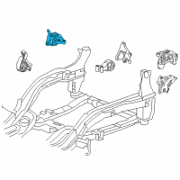 OEM Chevrolet Cruze Upper Transmission Mount Diagram - 13248553