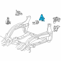 OEM 2015 Chevrolet Cruze Transmission Mount Bracket Diagram - 13419347