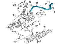 OEM 2021 Ford Bronco PIPE - FUEL FILLER Diagram - MB3Z-9034-A