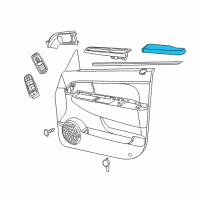 OEM 2012 Jeep Liberty Front Door Trim Armrest Diagram - 1NH621DVAA