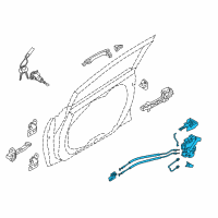 OEM 2018 Kia Forte Front Door Latch Assembly, Right Diagram - 81320A7051