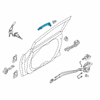 OEM 2014 Kia Forte5 Door Outside Handle Assembly Diagram - 82651A7010