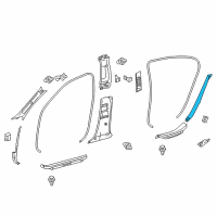 OEM 2018 Lexus GS300 Garnish, Rear Seat Side Diagram - 62551-30331-C0