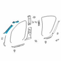 OEM 2016 Lexus GS200t GARNISH, Front Pillar Diagram - 62211-30560-A0