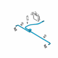 OEM BMW 645Ci Hose Line, Headlight Cleaning System Diagram - 61-67-7-051-372