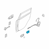 OEM Kia Soul Door Inside Handle Assembly, Left Diagram - 826102K010