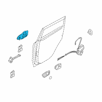 OEM 2010 Kia Soul Rear Door Outside Handle Assembly, Right Diagram - 836602K00000