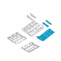 OEM 2012 Nissan Rogue Floor Front Diagram - G4321-1VKMA
