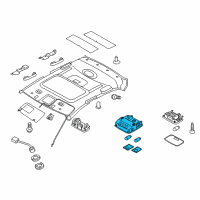 OEM Kia Forte Lamp Assembly-OVERHEADEAD Console Diagram - 928201M0008O