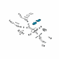 OEM 2004 Pontiac GTO Shield-Exhaust Muffler Intermediate Heat Diagram - 92122338