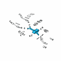 OEM Pontiac GTO Exhaust Muffler Assembly (W/ Exhaust Pipe) Diagram - 92066696