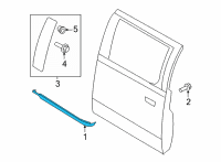 OEM 2022 Ford F-150 WEATHERSTRIP - DOOR GLASS CHAN Diagram - ML3Z-1625596-A