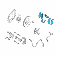 OEM 2015 Nissan Sentra Hardware Kit-Front Disc Brake Pad Diagram - 41080-ZB525