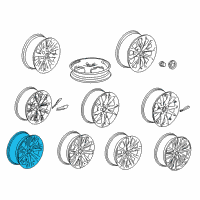 OEM 2019 Cadillac XTS Wheel, Alloy Diagram - 23372449