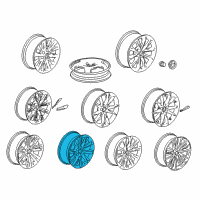 OEM 2018 Cadillac XTS Wheel, Alloy Diagram - 23372451