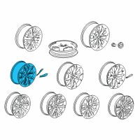 OEM 2015 Cadillac XTS Wheel, Alloy Diagram - 23232107