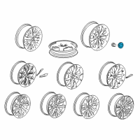 OEM Cadillac XTS Center Cap Diagram - 22953467