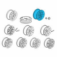 OEM 2017 Cadillac XTS Wheel, Alloy Diagram - 22783689