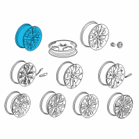 OEM 2017 Cadillac XTS Wheel, Alloy Diagram - 20989562