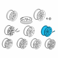 OEM 2018 Cadillac XTS Wheel, Alloy Diagram - 22887107