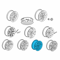 OEM Cadillac XTS Wheel, Alloy Diagram - 23491828