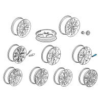 OEM 2017 Cadillac XTS Wheel, Alloy Insert Diagram - 22828530