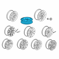 OEM 2017 Cadillac XTS Wheel, Alloy Diagram - 22887108