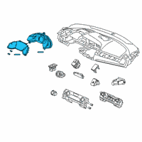 OEM 2018 Honda Civic Meter Assembly, Combination Diagram - 78100-TGH-A01