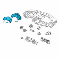 OEM 2017 Honda Civic Meter Assembly, Combination Diagram - 78100-TGH-A01