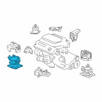 OEM 2006 Honda Accord Rubber Assy., FR. Engine Mounting Diagram - 50830-SDR-A01