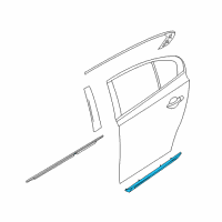 OEM 2016 Lincoln MKS Lower Molding Diagram - 8A5Z-5425556-AA