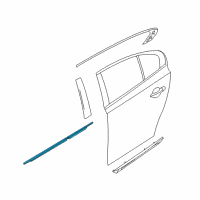 OEM 2014 Lincoln MKS Belt Weatherstrip Diagram - 8A5Z-5425597-AC