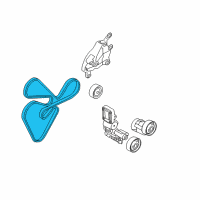 OEM Kia Sorento Drive Fan Belt V-Ribbed Belt Diagram - 252122G100